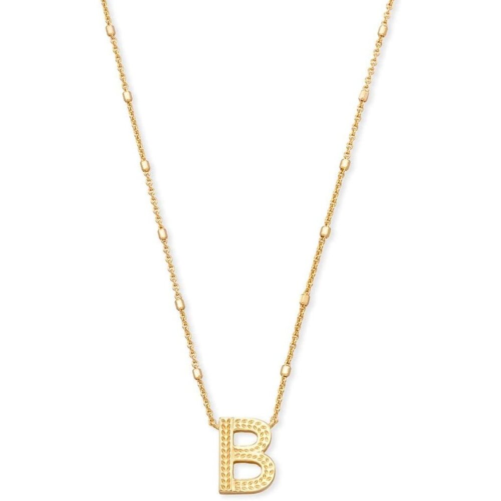 Letters B pendant necklace for women fashion jewelry 14k gold plated brass